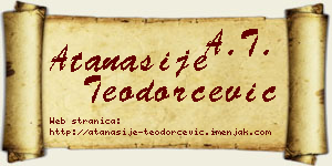 Atanasije Teodorčević vizit kartica